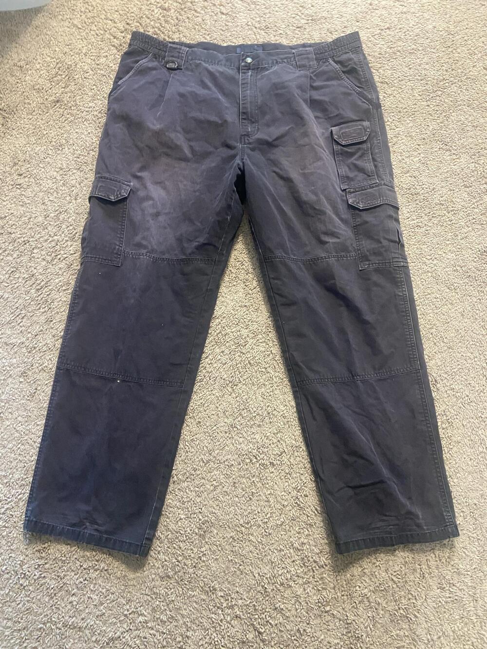 5.11 Tactical Cargo Pants Mens 42x29 Gray Canvas Workwear Relaxed Fit Pockets